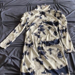 Maternity Rib Roll Neck MIDI bodycon dress